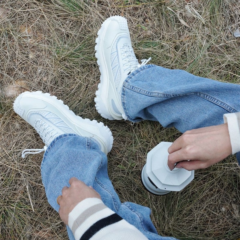 Putian Shoes Casual Breathable Outdoor Reflective Mountaineering Shoes For Men And Women With Thick Sole Increased Korean Style Trendy Shoes For Torre - Image 4